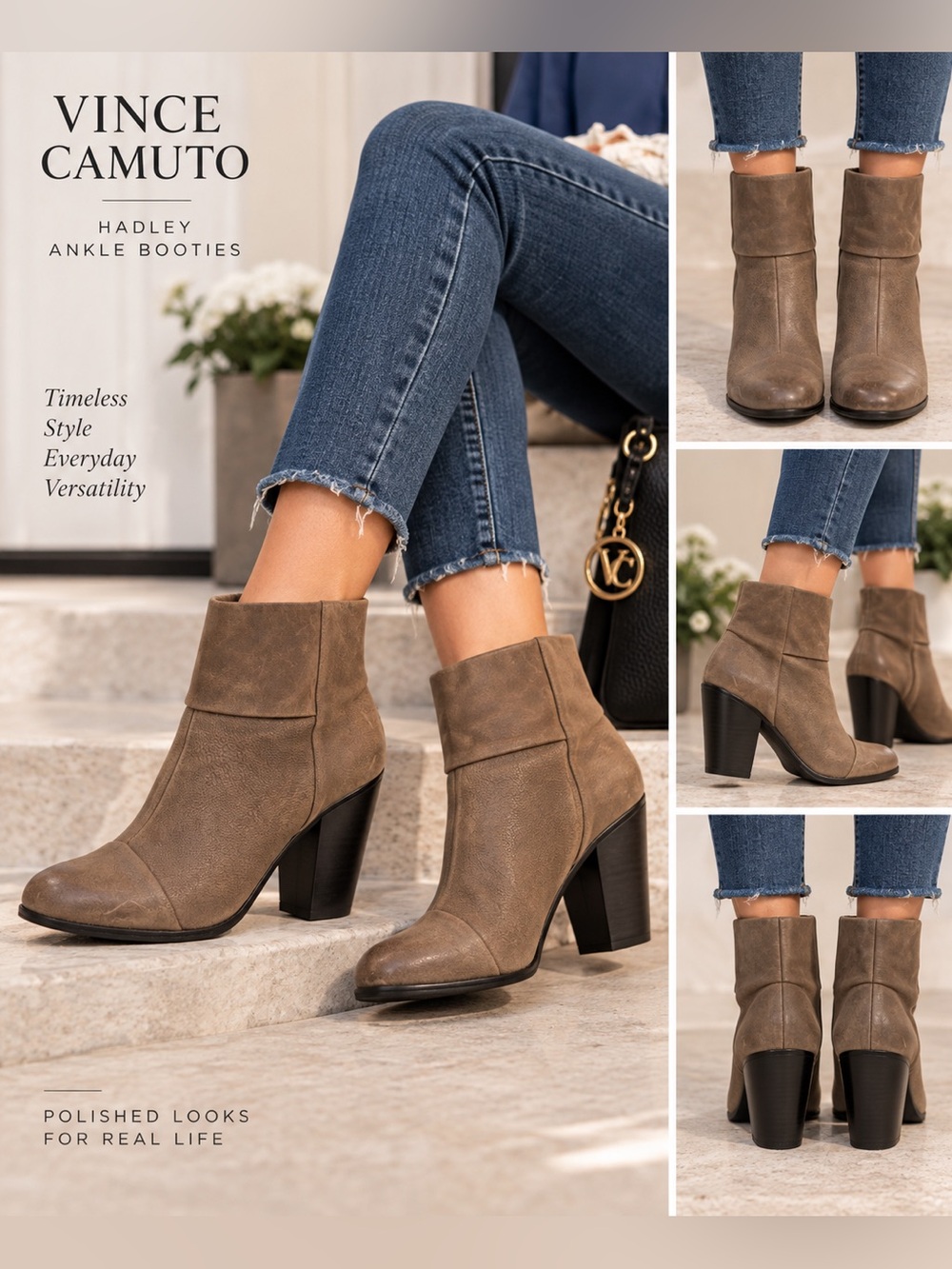 Vince Camuto Hadley Leather Ankle Booties